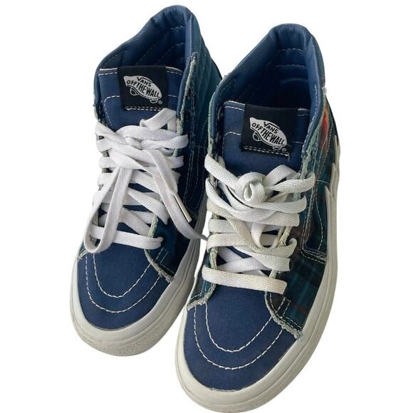 Vans SK8 Hi Bolt Big Reveal Sneakers Navy Flames Woman Sz 5 Skater versatile - Picture 10 of 16